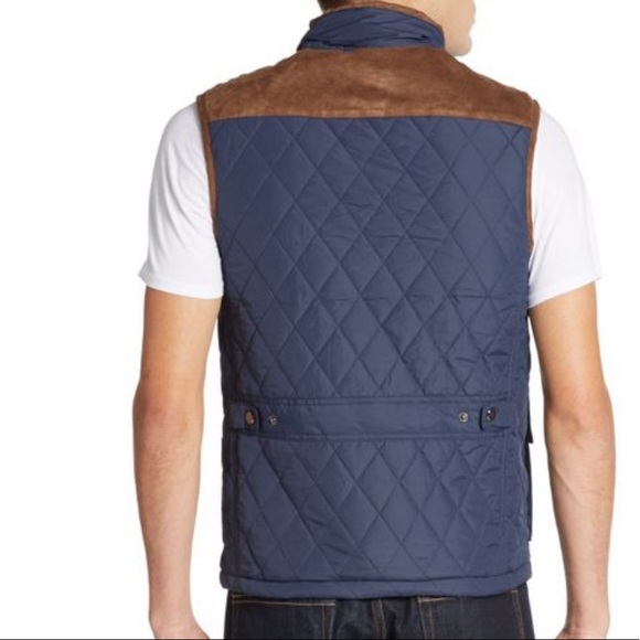 American Stitch
Men's Blue Quilted Contrast-panel Vest size L - Picture 3 of 5
